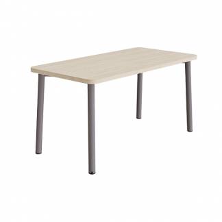 Bord Add 590, 1400x700 mm h&oslash;jde 720 mm med lydabsorberende hvidpigmenteret eg, gr&aring;t stel