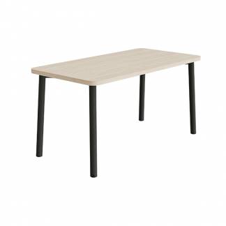 Bord Add 590, 1400x700 mm h&oslash;jde 720 mm med lydabsorberende hvidpigmenteret eg, sortoliven stel