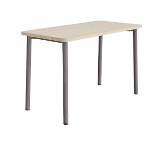 Bord Add 590, 1400x700 mm h&oslash;jde 900 mm med lydabsorberende hvidpigmenteret eg, gr&aring;t stel