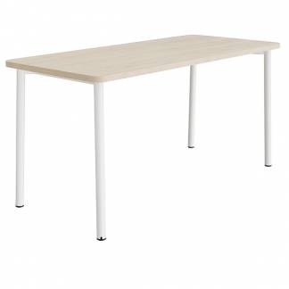 Bord Add 590, 1800x800 mm h&oslash;jde 900 mm med hvidpigmenteret eg, hvidt stel