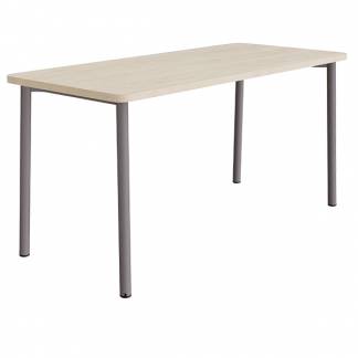 Bord Add 590, 1800x800 mm h&oslash;jde 900 mm med lydabsorberende hvidpigmenteret eg, gr&aring;t stel