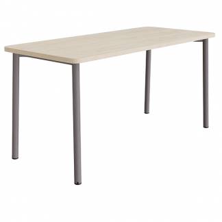 Bord Add 590, 1800x800 mm h&oslash;jde 900 mm med hvidpigmenteret eg, gr&aring;t stel