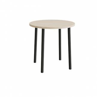 Bord Add 590, &Oslash;900 mm, h&oslash;jde 900 mm, hvidpigmenteret eg laminat p&aring; sortoliven stel