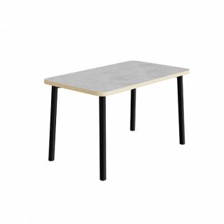 Bord Add 590, 1200x700 mm h&oslash;jde 720 mm med lys gr&aring; linoleum, sort stel