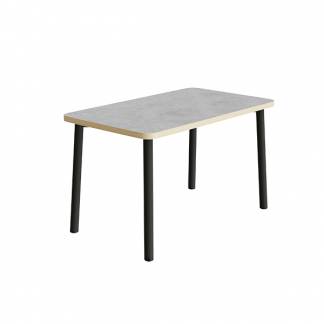 Bord Add 590, 1200x700 mm h&oslash;jde 720 mm med lys gr&aring; linoleum, sortoliven stel