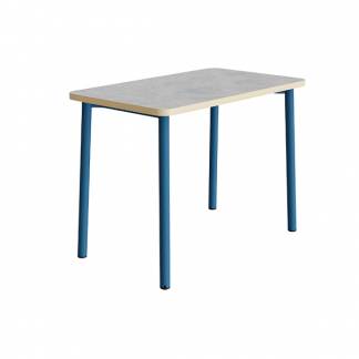 Bord Add 590, 1200x700 mm højde 900 mm med lys grå linoleum, blåt stel