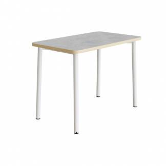 Bord Add 590, 1200x700 mm h&oslash;jde 900 mm med lys gr&aring; linoleum, hvidt stel