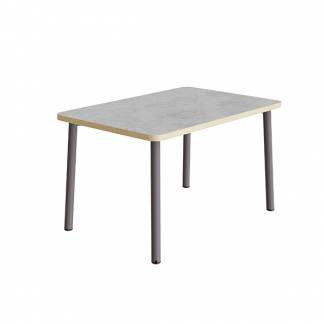 Bord Add 590, 1400x700 mm h&oslash;jde 720 mm med lys gr&aring; linoleum, gr&aring;t stel