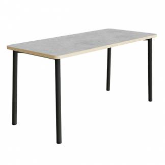 Bord Add 590, 1800x800 mm h&oslash;jde 900 mm med lys gr&aring; linoleum, sortoliven stel