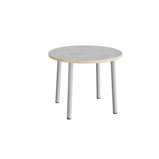 Bord Add 590, &Oslash;900 mm, h&oslash;jde 720 mm, lys gr&aring; linoleum p&aring; alu stel