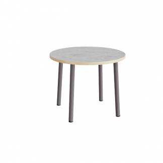 Bord Add 590, &Oslash;900 mm, h&oslash;jde 720 mm, lys gr&aring; linoleum p&aring; gr&aring;t stel