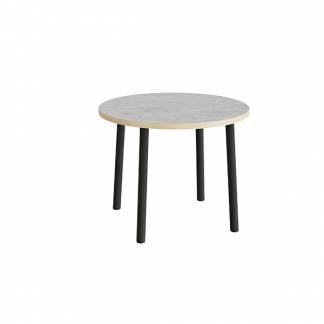 Bord Add 590, &Oslash;900 mm, h&oslash;jde 720 mm, lys gr&aring; linoleum p&aring; sortoliven stel