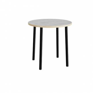 Bord Add 590, &Oslash;900 mm, h&oslash;jde 900 mm, lys gr&aring; linoleum p&aring; sort stel