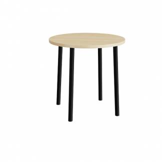 Bord Add 590, &Oslash;900 mm, h&oslash;jde 900 mm, lydd&aelig;mpende birk laminat p&aring; sort stel