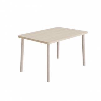Bord Add Wood 590 1200x800 mm H&oslash;jde 720 mm med lydd&aelig;mpende hvidpigmenteret eg laminat, massivt tr&aelig;ben