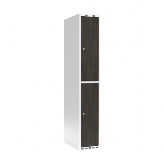 Garderobeskab 1x300 mm Lige tag 2-delt s&oslash;jle Laminat d&oslash;r Nocturne wood Cylinderl&aring;s