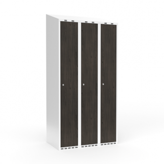 Garderobeskab 3x300 mm Skr&aring;t tag Hel s&oslash;jle Laminat d&oslash;r Nocturne wood Cylinderl&aring;s