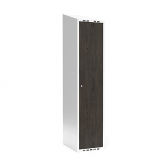 Garderobeskab 1x400 mm Skr&aring;t tag Hel s&oslash;jle Laminat d&oslash;r Nocturne wood Cylinderl&aring;s