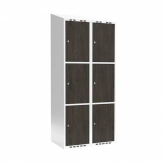 Garderobeskab 2x400 mm Skr&aring;t tag 3-delt s&oslash;jle Laminat d&oslash;r Nocturne wood Cylinderl&aring;s