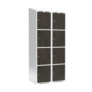 Garderobeskab 2x400 mm Skr&aring;t tag 4-delt s&oslash;jle Laminat d&oslash;r Nocturne wood Cylinderl&aring;s