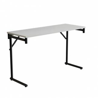 Klapbord Silhuett 1200x450mm,Hvid laminat og sort stel