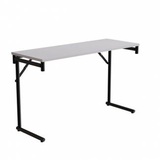 Klapbord Silhuett 1200x450mm,Gr&aring; laminat og sort stel