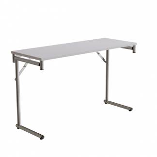 Klapbord Silhuett 1200x450mm,Gr&aring; laminat og krom stel