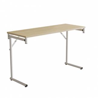 Klapbord Silhuett 1200x450mm,Birk laminat og hvidt stel