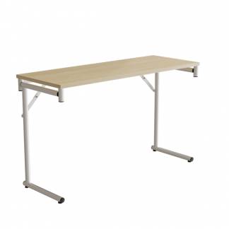Klapbord Silhuett 1200x450mm,Birk laminat og hvidt stel