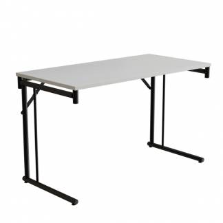 Klapbord Silhuett 1200x600mm,Hvid laminat og sort stel