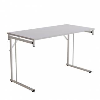 Klapbord Silhuett 1200x600mm,Gr&aring; laminat og hvidt stel
