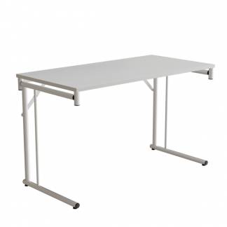 Klapbord Silhuett 1200x600mm,Hvid laminat og hvidt stel