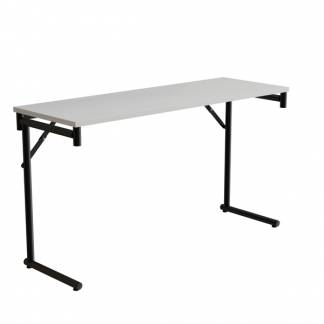 Klapbord Silhuett 1300x450mm,Hvid laminat og sort stel