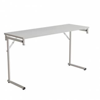Klapbord Silhuett 1300x450mm,Hvid laminat og hvidt stel