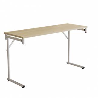 Klapbord Silhuett 1300x450mm,Birk laminat og hvidt stel
