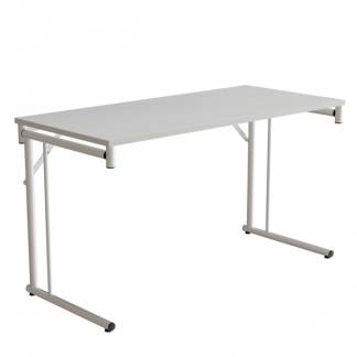 Klapbord Silhuett 1300x600mm,Hvid laminat og hvidt stel