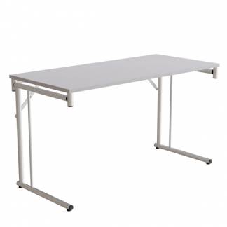 Klapbord Silhuett 1300x600mm,Gr&aring; laminat og hvidt stel