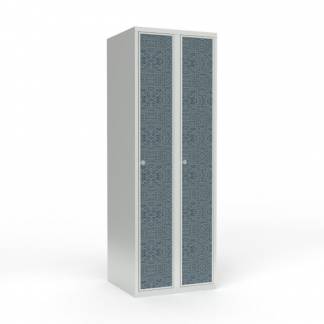 Skoleskab 2x300 Lige tag 1 rum i h&oslash;jden VirrVarr Black laminatd&oslash;r Greb for h&aelig;ngel&aring;s