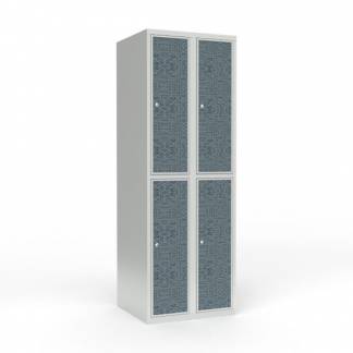 Skoleskab 2x300 Lige tag 2 rum i højden VirrVarr Black laminatdør Cylinderlås