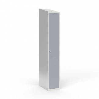 Skoleskab 1x300 Skr&aring;t tag 1 rum i h&oslash;jden Gr&aring; st&aring;ld&oslash;r Greb for h&aelig;ngel&aring;s