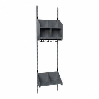 BST Kombination A, Startsektion 2 pladser B 500 mm, m&oslash;rk gr&aring;