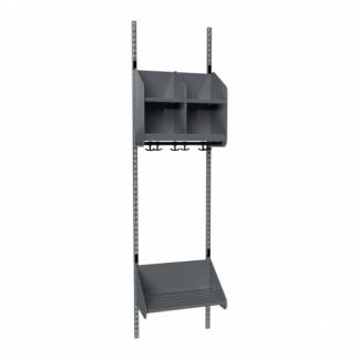 BST Kombination B, Startsektion 2 pladser B 500 mm, m&oslash;rk gr&aring;