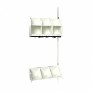 BST Kombination A, P&aring;bygningssektion 3 pladser B 750 mm, hvid