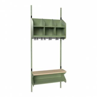 BST Kombination D, Startsektion 3 pladser B 750 mm, gr&oslash;n