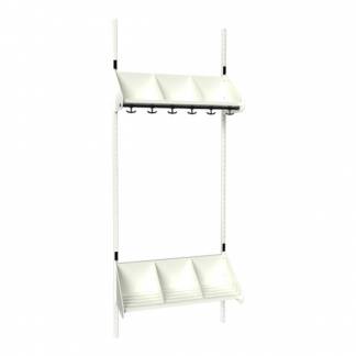 BST Kombination E, Startsektion 3 pladser B 750 mm, hvid