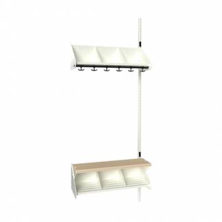 BST Kombination G, Påbygningssektion 3 pladser B 750 mm, hvid