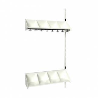 BST Kombination E, P&aring;bygningssektion 4 pladser B 1000 mm, hvid