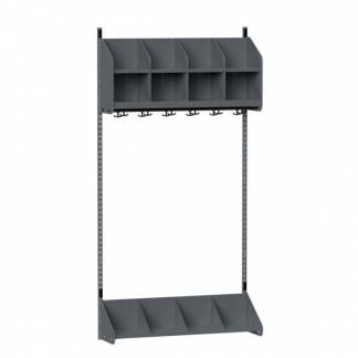 BST Kombination A, Startsektion 4 pladser B 1000 mm, m&oslash;rk gr&aring;