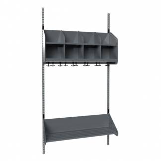 BST Kombination B, Startsektion 4 pladser B 1000 mm, mørk grå