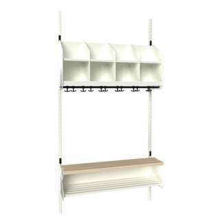 BST Kombination D, Startsektion 4 pladser B 1000 mm, hvid